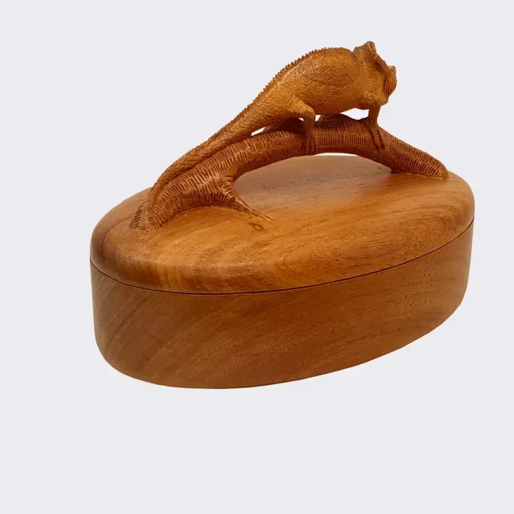 Close up view of the box