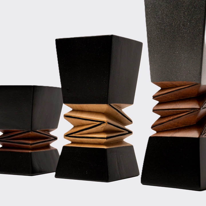 studio solo shoot of candle holders