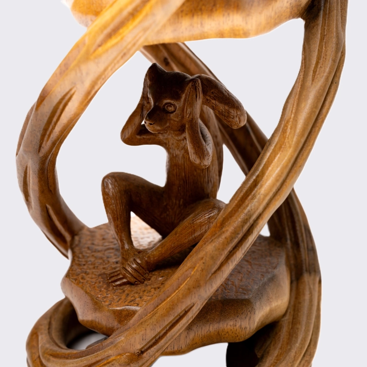 Close-up view of the sculpture