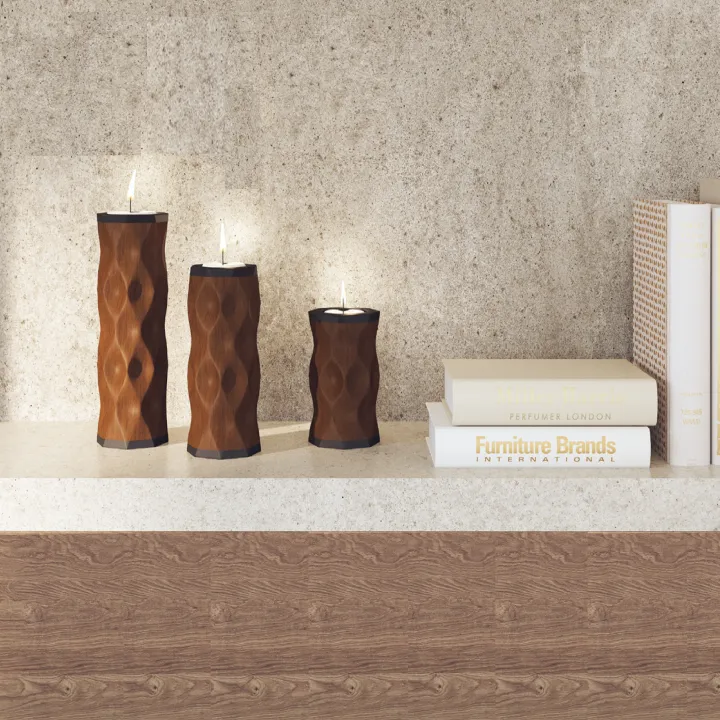 Image showcasing the candle holders in use