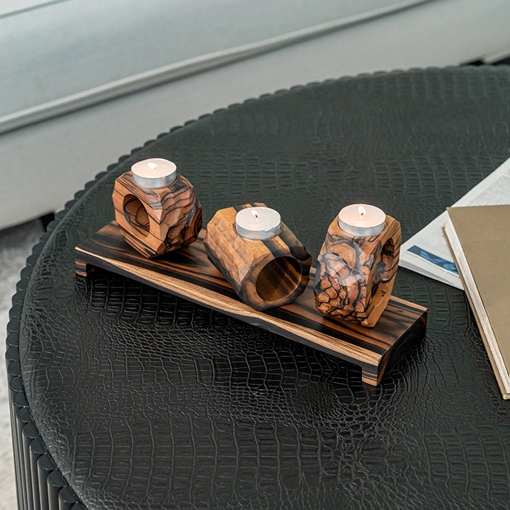 Image showcasing the candle holder in use.