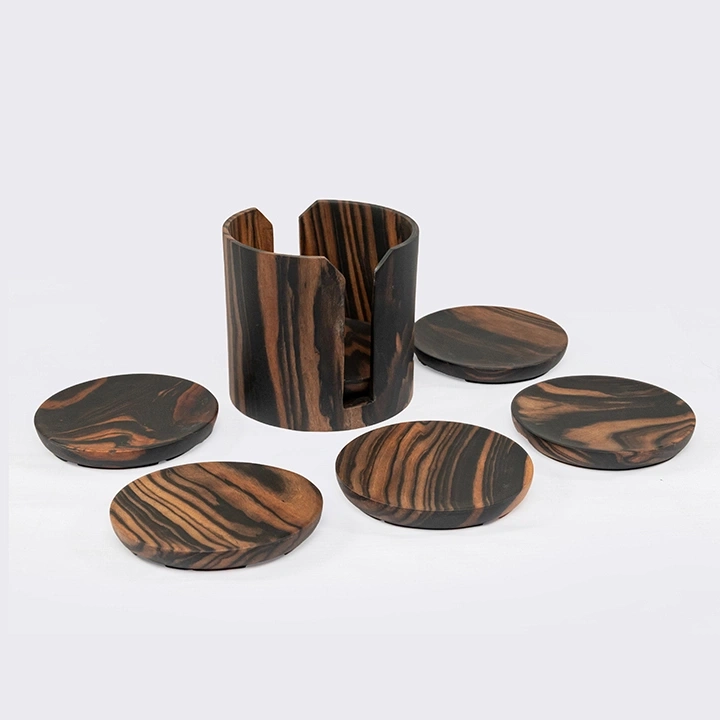 Close-up view of the coasters's details.