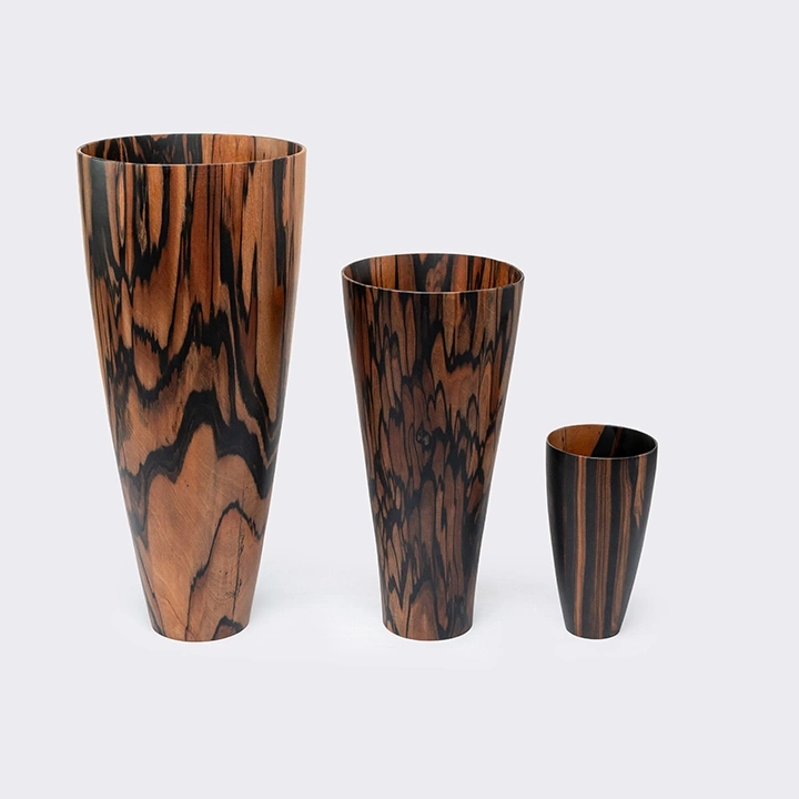 Studio shot featuring a set of vases