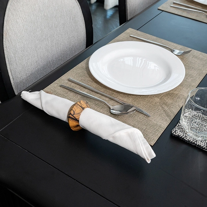 Studio shot of the napkin rings.