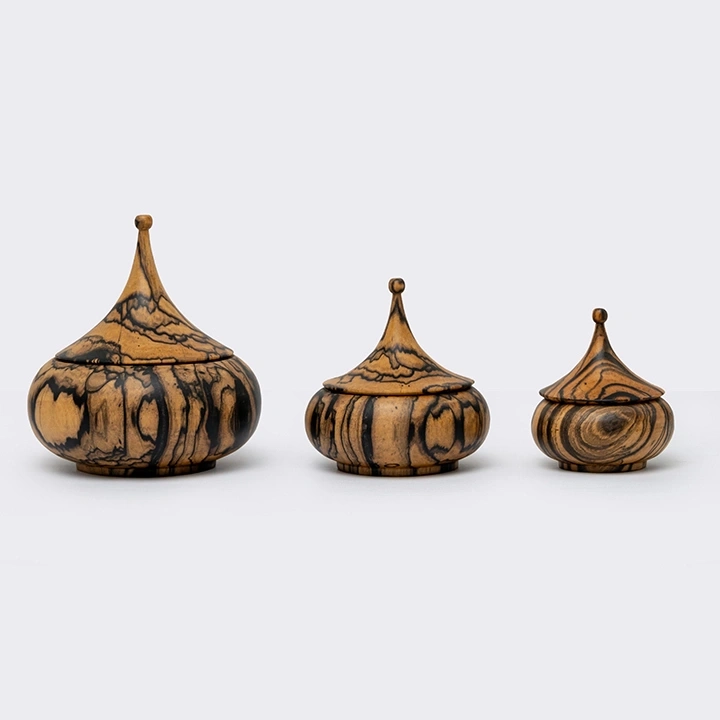 Studio shot featuring a set of boxes