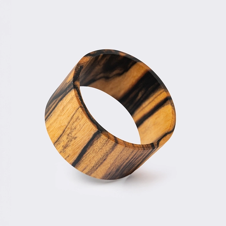 Close-up view of the Napkin ring's details.