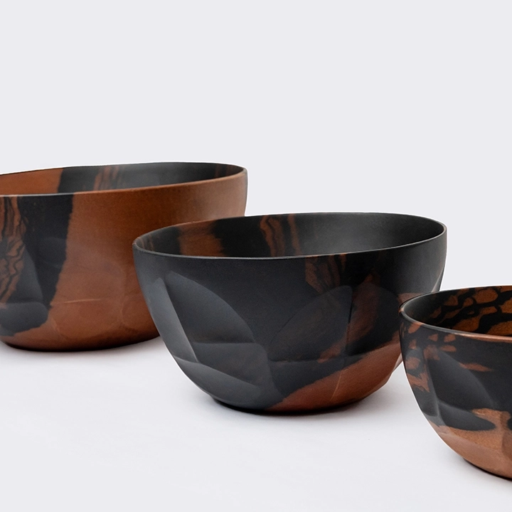 Close-up view of the Bowls' details.