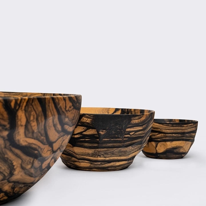 Close-up view of the Bowls' details.