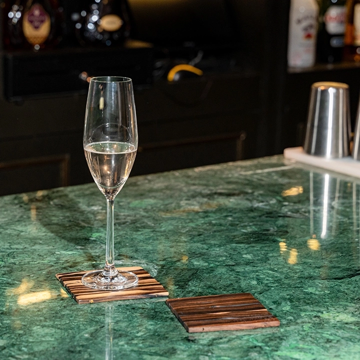 Picture in situ of the Slatted Coaster