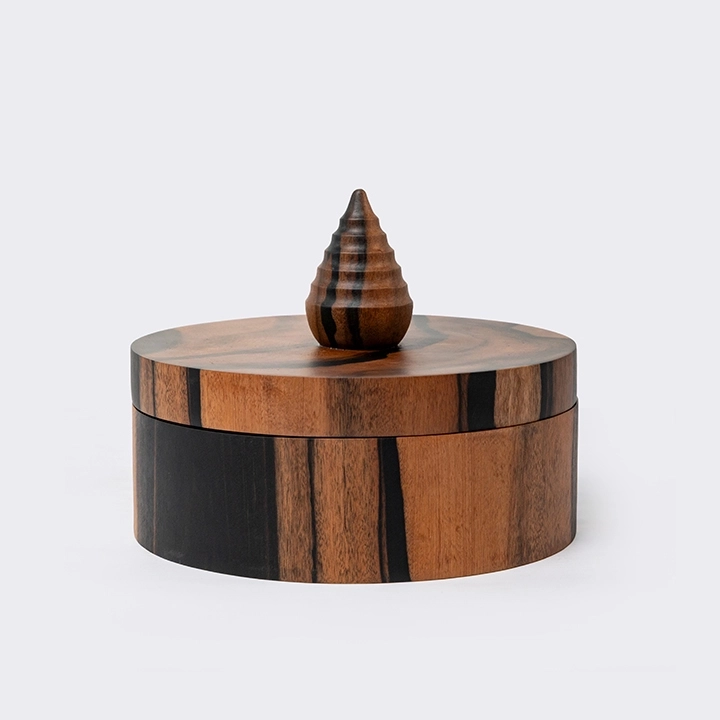 Rotating view highlighting the box's features.