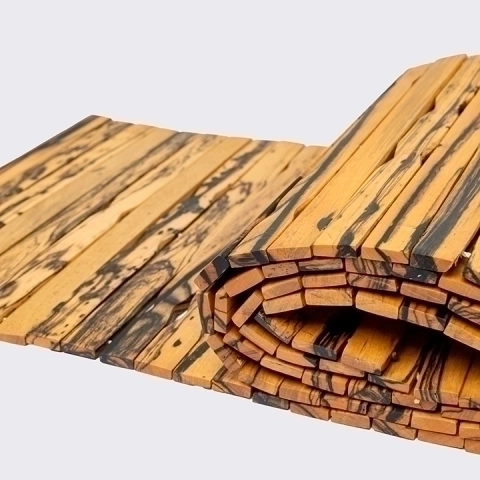 Detail studio picture of the Slatted Table Runner