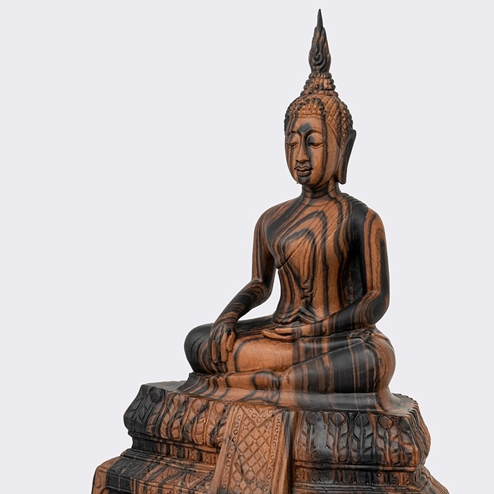 Detail studio picture of the Sitting Buddha  