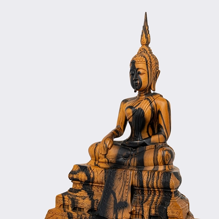 Detail studio picture of the Sitting Buddha  