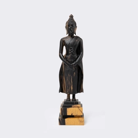 Studio picture of the Standing Buddha Hands Down Crossed