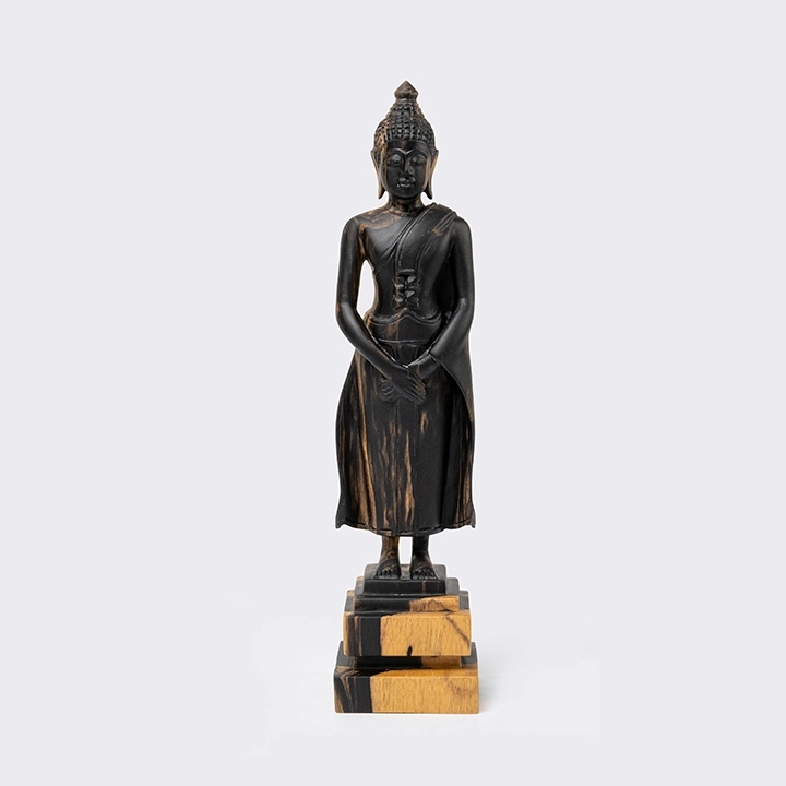 Studio picture of the Standing Buddha Hands Down Crossed