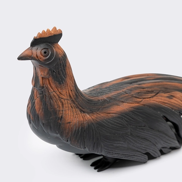 Studio shot of the peacock sculpture