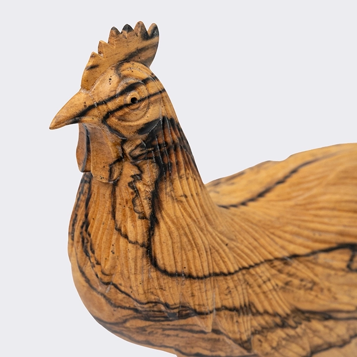 Studio shot of the peacock sculpture