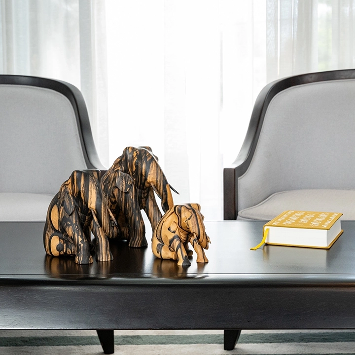 Studio shot of the Elephant sculpture.