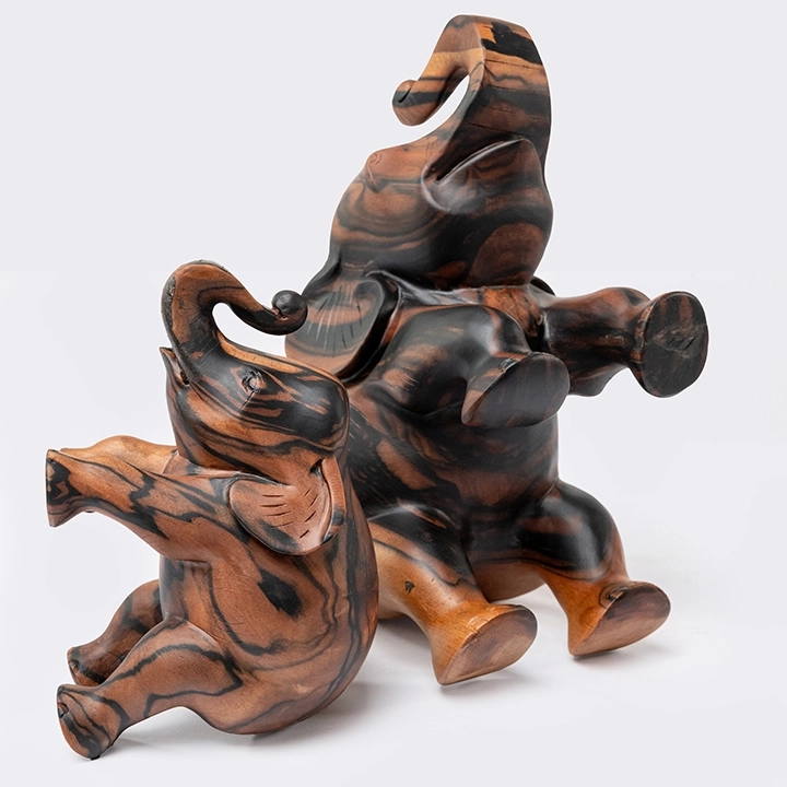 Studio shot of the elephant sculpture