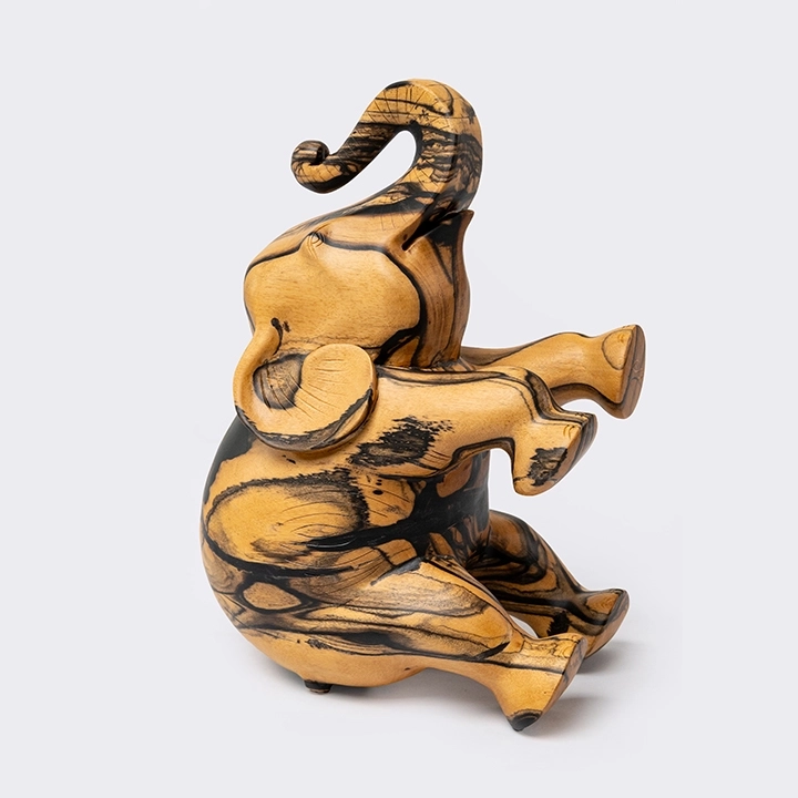 Studio shot of the elephant sculpture