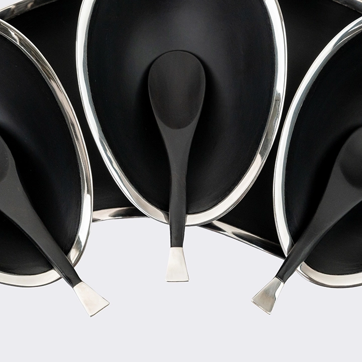 Close-up view of the condiment's details.