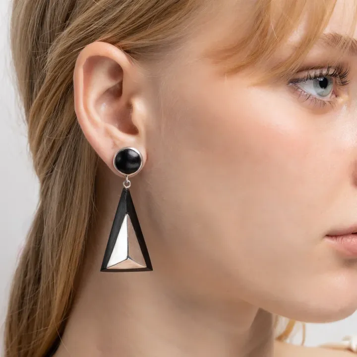 Image showcasing the earrings in use 
